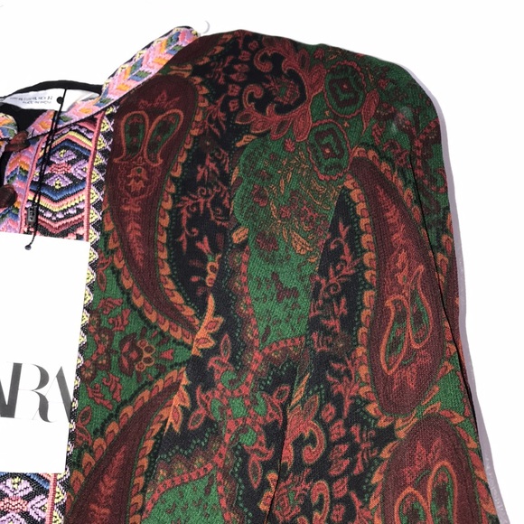 NWT ZARA JACQUARD RIBBON DRESS - Picture 10 of 15